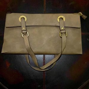 Stylish leather purse with matching wristlet